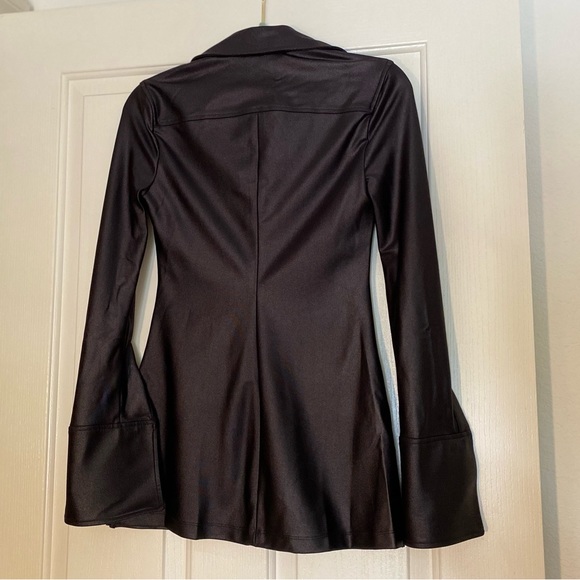 NWT Alexander Wang crystal-embellished split-cuff shirt 0 $495 - Picture 9 of 9